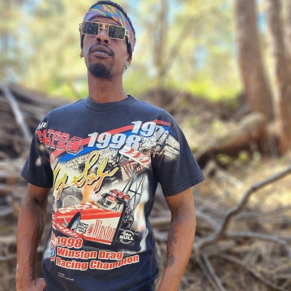 Vintage Winston Drag Race Championship 97'-98' Gart Scelzi T-shirt - Men's Large